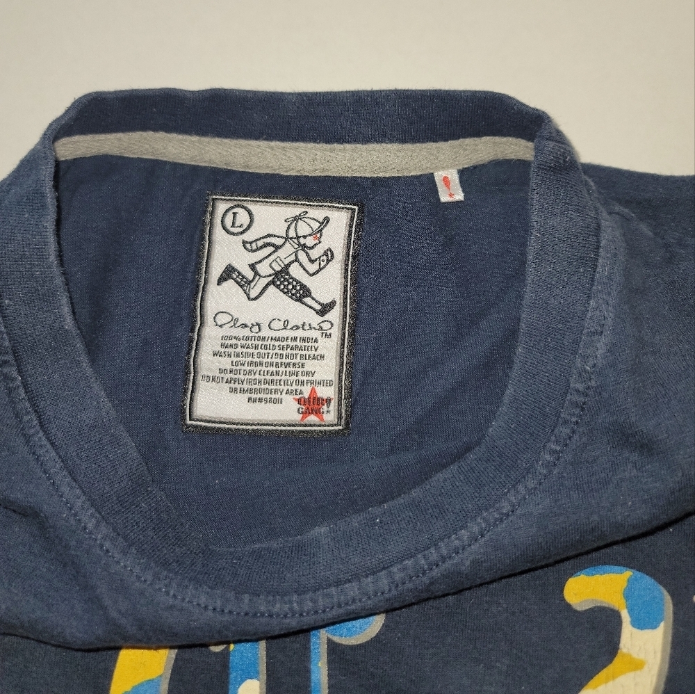 Mens Play Clothes Brand 100% Cotton Short Sleeve Crew Neck T-shirt SZ L - Picture 5 of 6